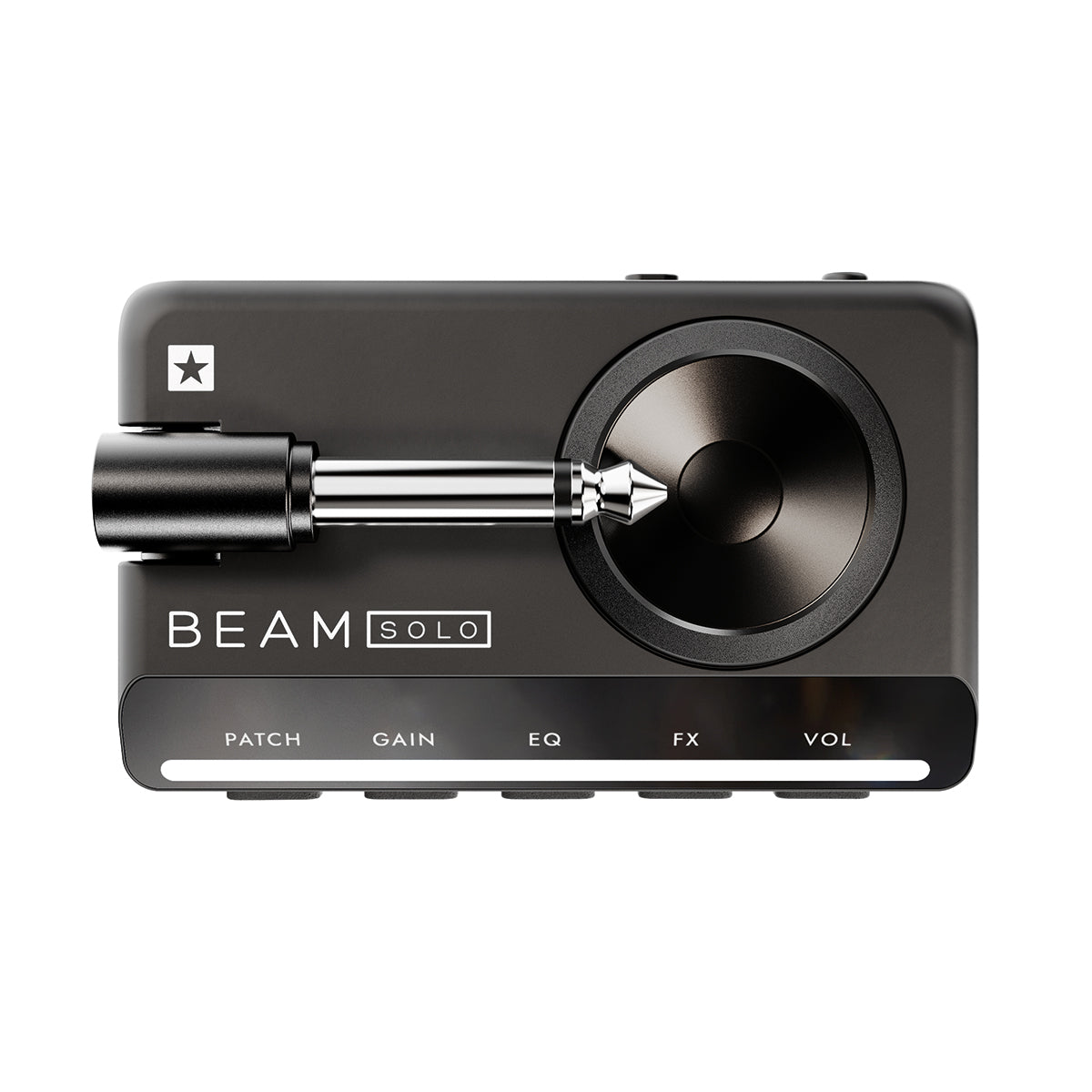 Blackstar BEAM SOLO Guitar Headphone Amplifier – front panel with folded plug