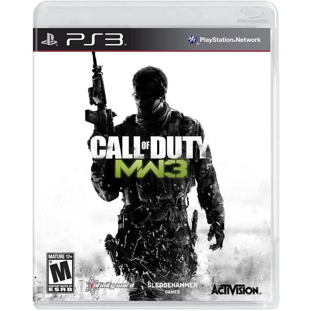 Call of Duty Modern Warfare 3 PS3 front cover on white square background