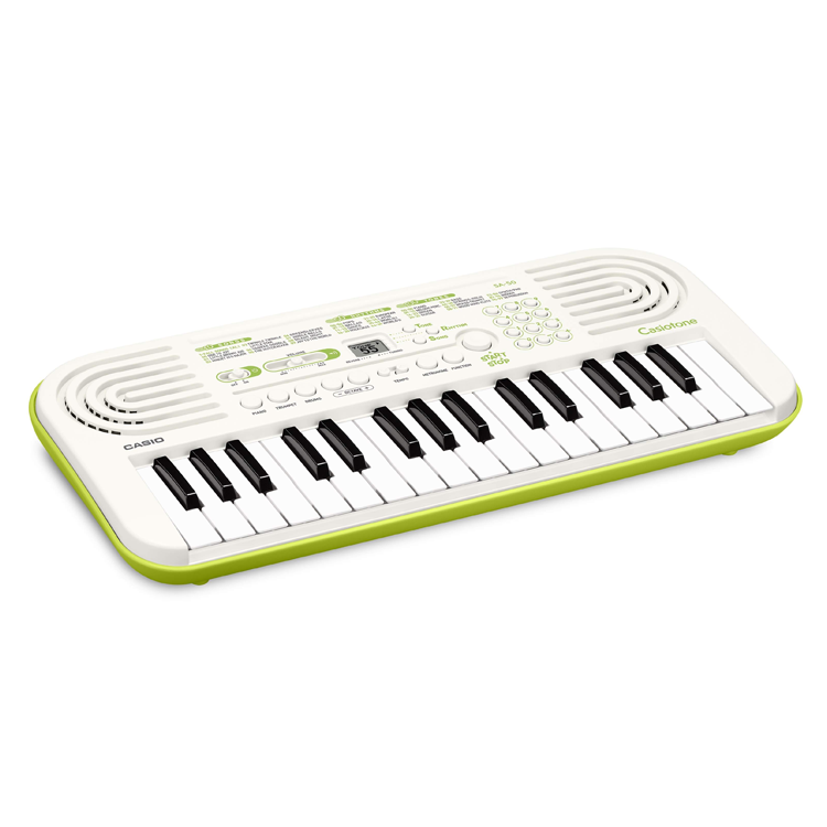 Casio Casiotone SA-50 White 32-key mini keyboard, original supplier photo.