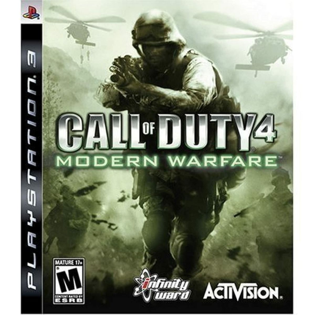 Call of Duty 4 Modern Warfare PS3 front cover on white square background