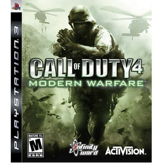 Call of Duty 4 Modern Warfare PS3 front cover on white square background