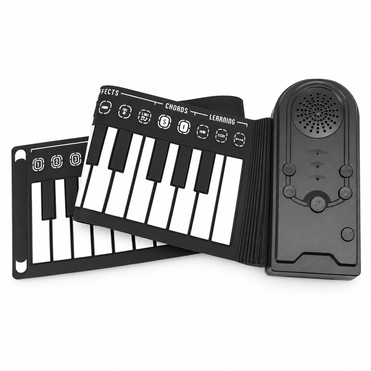 Conqueror MK49 black flexible roll-up piano with built-in speaker