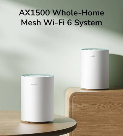 Cudy AX1500 Gigabit Mesh WiFi 6 System – Dual-Band AX1500 High-Speed Whole Home Coverage Cudy