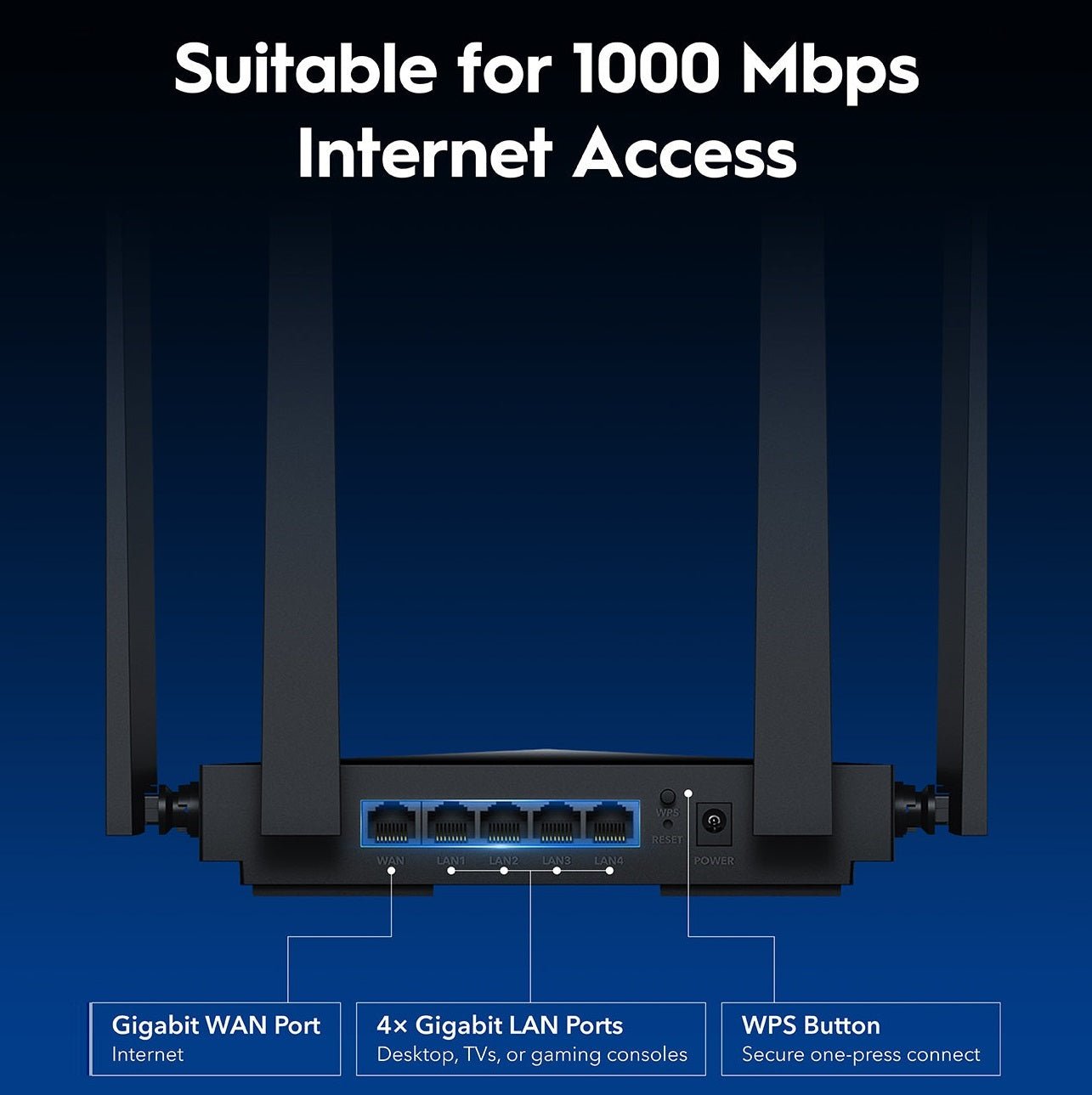 CUDY WR3600 Wi-Fi 7 Router – Dual-Band, 3.6 Gbps Speed, 5 Gigabit Ports - gametricks