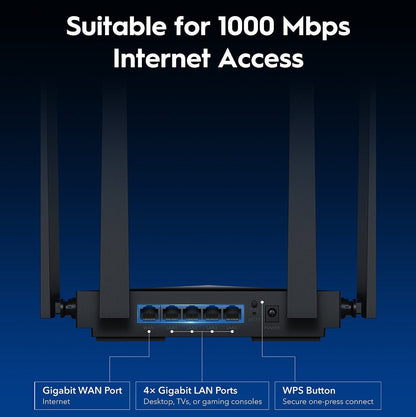 CUDY WR3600 Wi-Fi 7 Router – Dual-Band, 3.6 Gbps Speed, 5 Gigabit Ports - gametricks