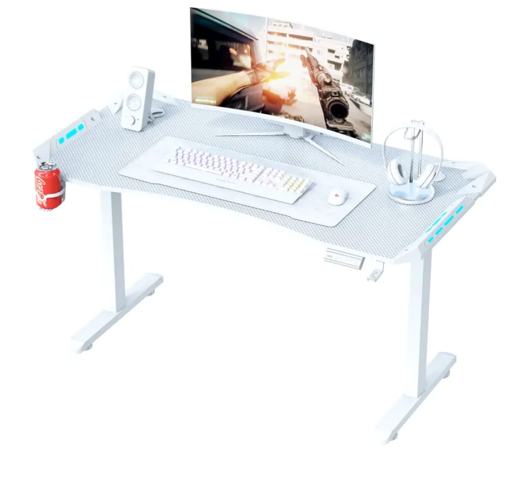 AY Ergonomic Electric Height Adjustable RGB Gaming Sit-Stand Desk gametricks