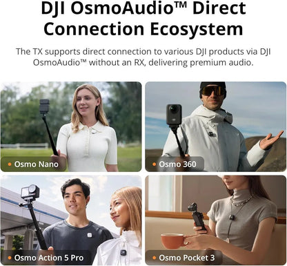 DJI Mic Mini (2 TX + 1 RX + Charging Case), Wireless Lavalier Microphone for iPhone/Camera/Android - gametricks