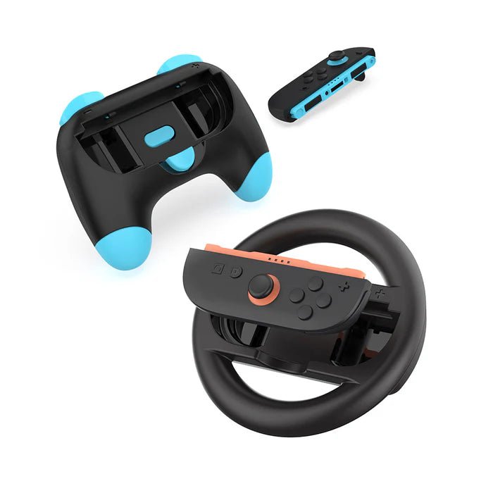 Dobe Controller Grip & Full - Circle Steering Wheel Kit for Nintendo Switch 2 Joy - Pad - gametricks