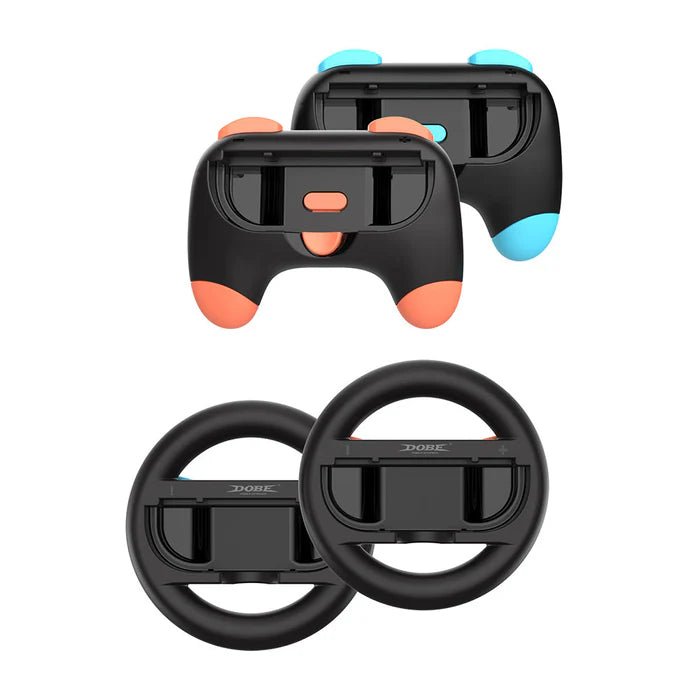 Dobe Controller Grip & Full - Circle Steering Wheel Kit for Nintendo Switch 2 Joy - Pad - gametricks