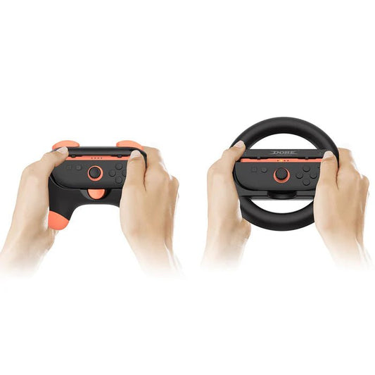Dobe Controller Grip & Full - Circle Steering Wheel Kit for Nintendo Switch 2 Joy - Pad - gametricks