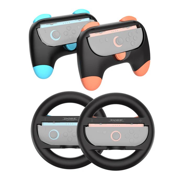 Dobe Controller Grip & Full - Circle Steering Wheel Kit for Nintendo Switch 2 Joy - Pad - gametricks