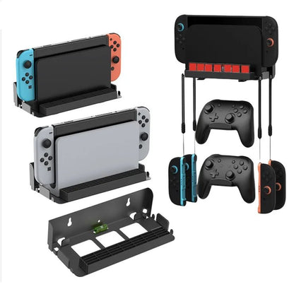 DOBE TNS-31113 Wall Mount Bracket for Nintendo Switch 2 / Switch / OLED Game Controller Hanger with Game Card Storage - gametricks