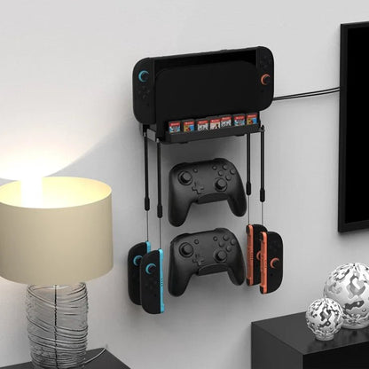 DOBE TNS-31113 Wall Mount Bracket for Nintendo Switch 2 / Switch / OLED Game Controller Hanger with Game Card Storage - gametricks