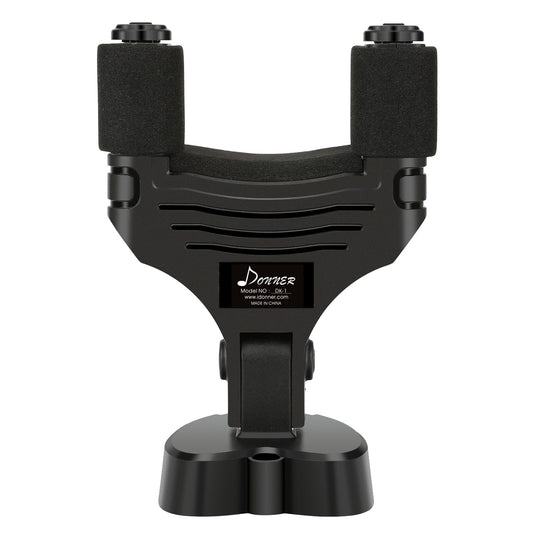 Donner EC1127 Auto-Lock Guitar Wall Mount 3-Pack – Black – front view of one hanger; three hangers supplied