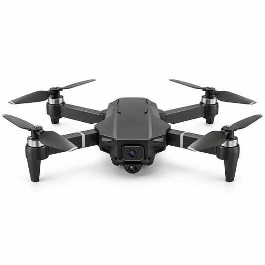 E99 Drone front view on white background