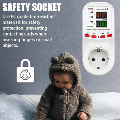 EARU Automatic Voltage Surge Protector – Over & Under Voltage Current Limiter Safety Device - gametricks