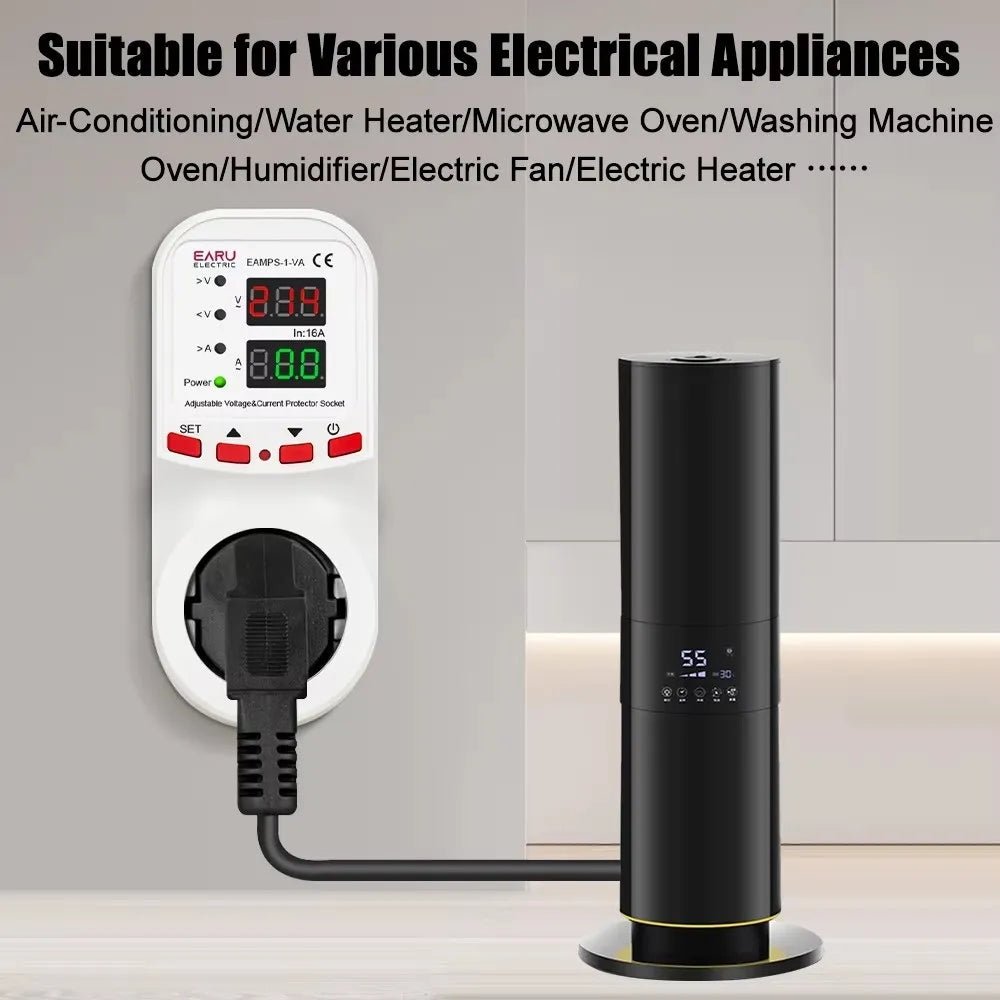 EARU Automatic Voltage Surge Protector – Over & Under Voltage Current Limiter Safety Device - gametricks