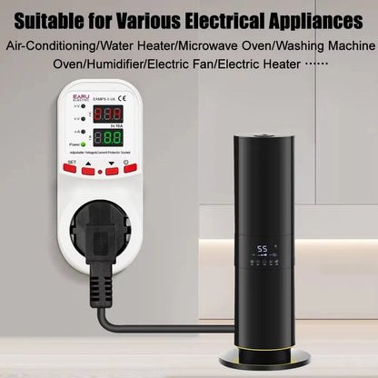 EARU Automatic Voltage Surge Protector – Over & Under Voltage Current Limiter Safety Device - gametricks