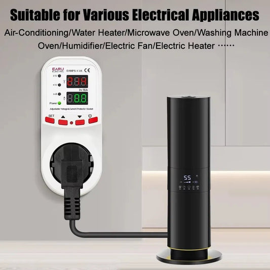 EARU Automatic Voltage Surge Protector – Over & Under Voltage Current Limiter Safety Device - gametricks