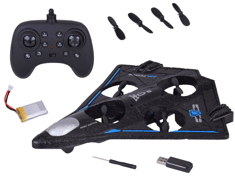 Remote Controlled Lightweight Drone with LED Effects and 360° Stunts