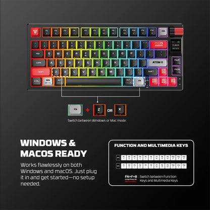 Fantech MK917 ATOM PRO79 Tri - Mode - gametricks