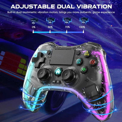 P05 Ergonomic RGB Wireless Controller with Turbo Function and Back Buttons for PS3, PS4, PC, Mobile Phones & Nintendo Switch IPLAY