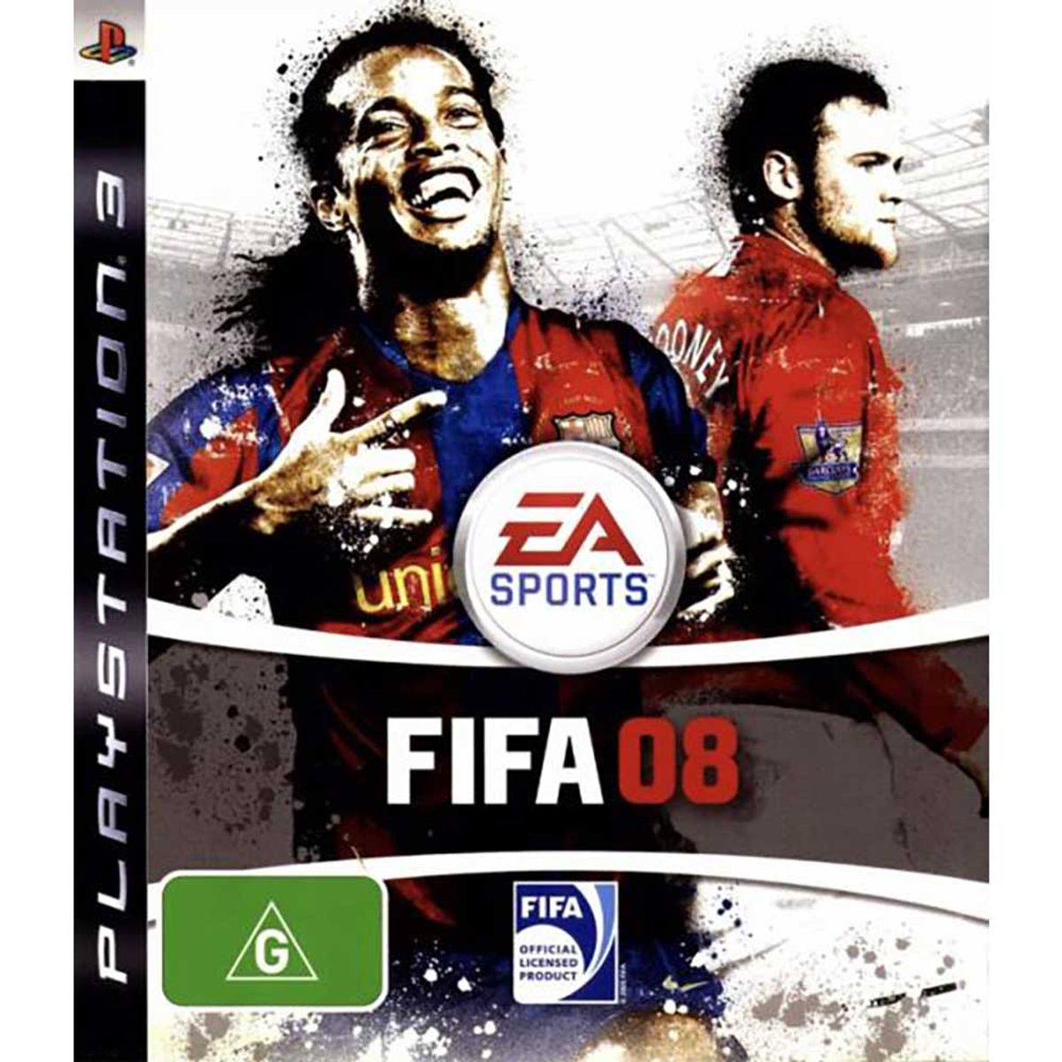 FIFA 08 PS3 front cover on white square background