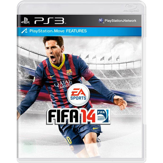 FIFA 14 PS3 front game case on white background