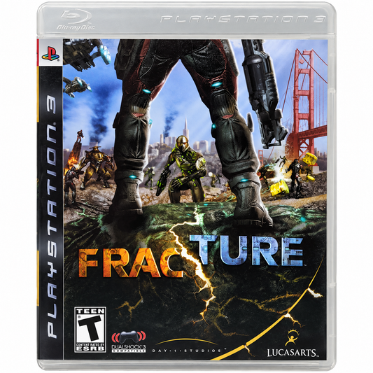 Fracture PS3 straight front case white background