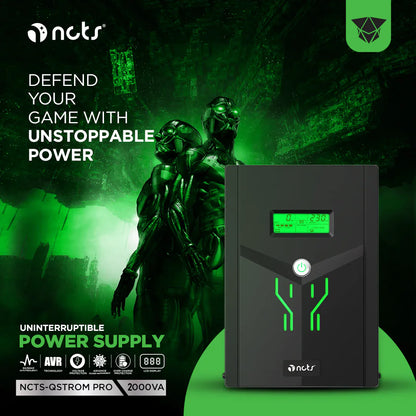 NCTS QSTROM PRO 2000VA/1200W Line Interactive UPS with AVR NCTS