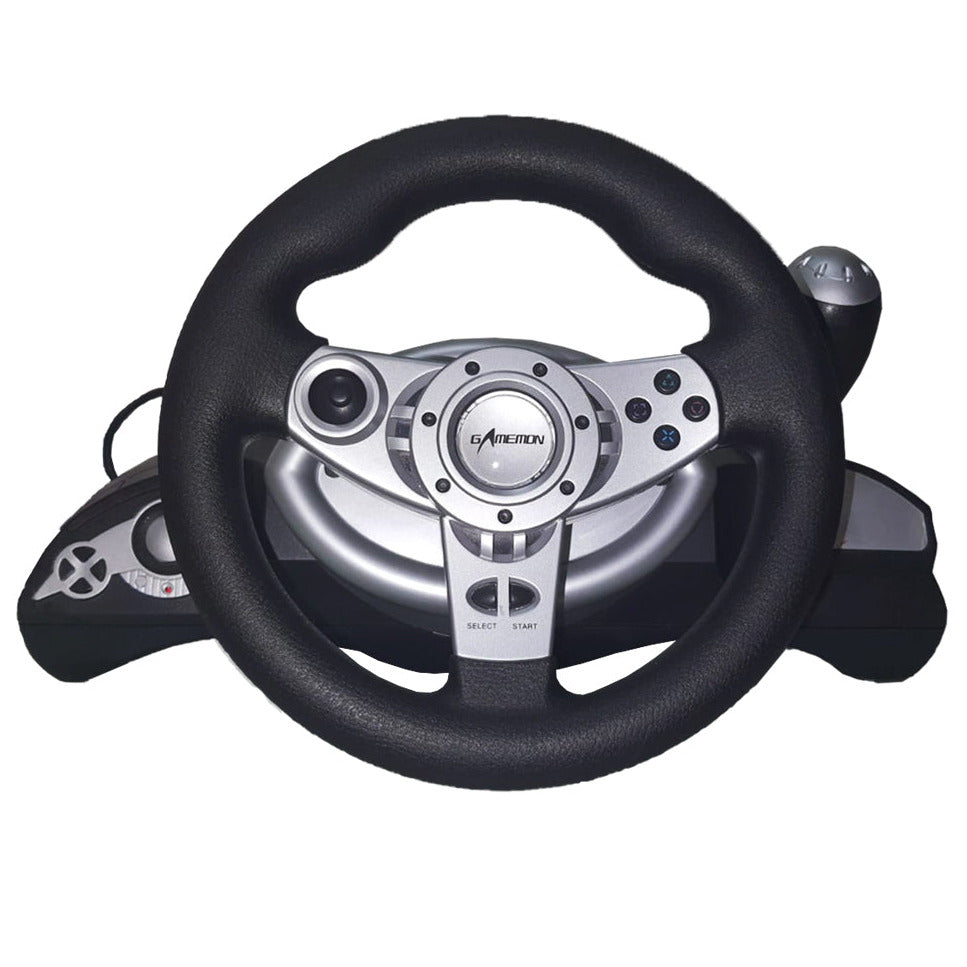 Gamemon Wired Steering Wheel for PS2/PS3/PC GAMEMON