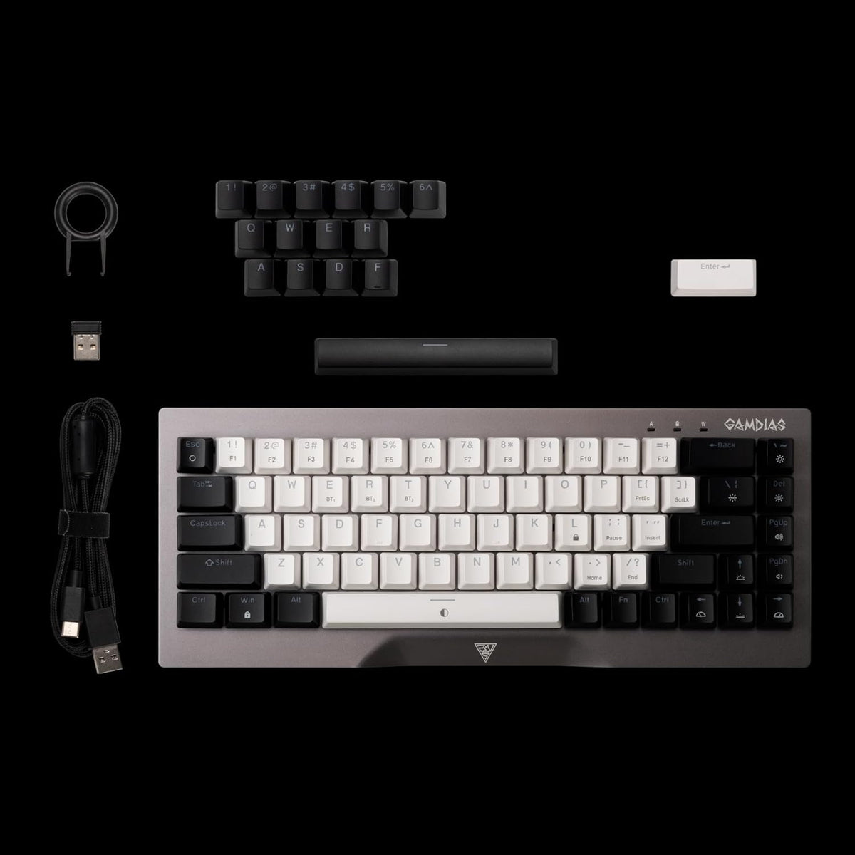 GAMDIAS HERMES M4 HYBRID MECHANICAL 60% GAMING KEYBOARD WITH RED SWITCH | WIRELESS or WIRED CONNECTIVITY - gametricks
