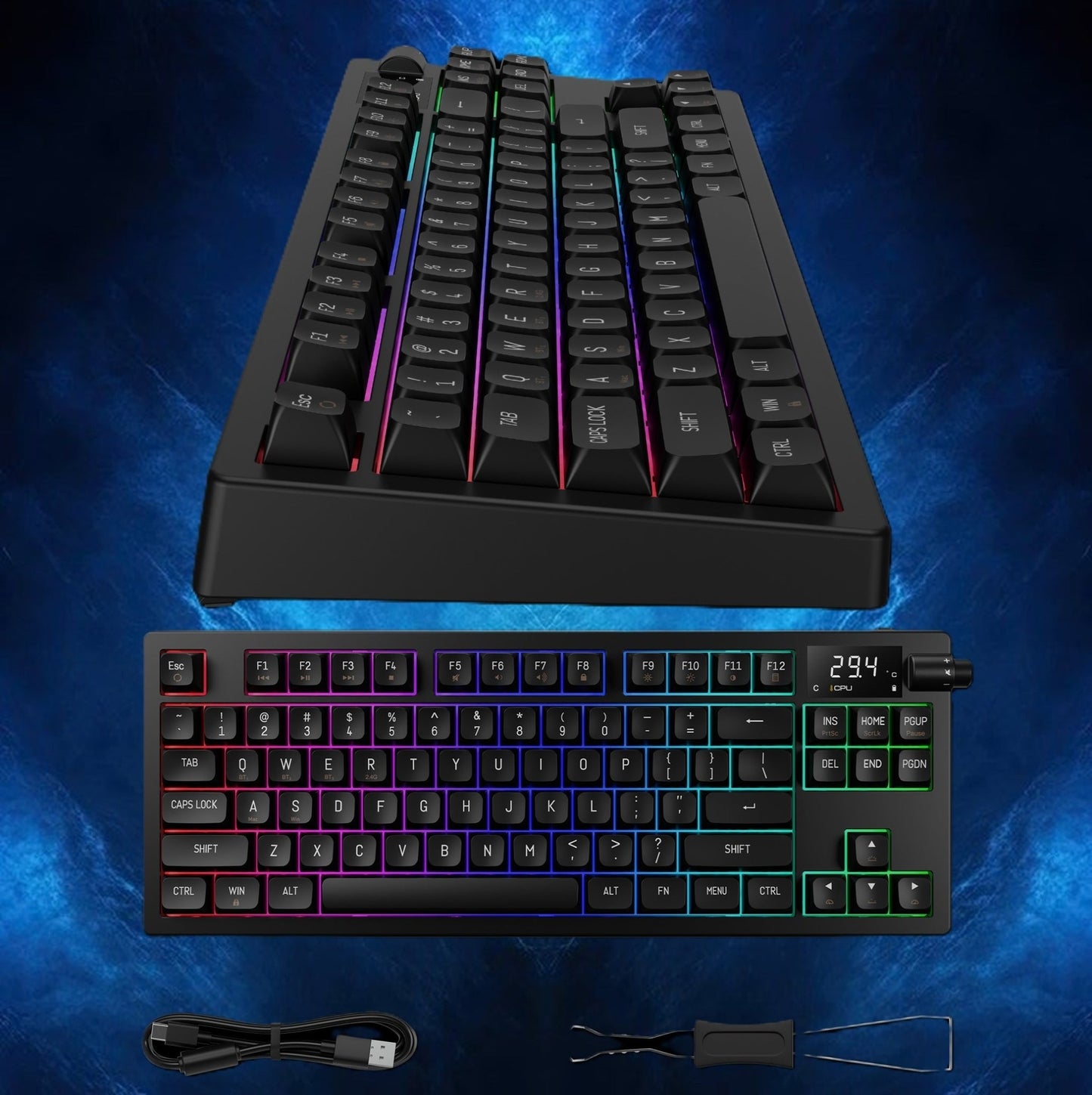 GAMDIAS Hermes M7 Hybrid TKL Mechanical Keyboard - gametricks