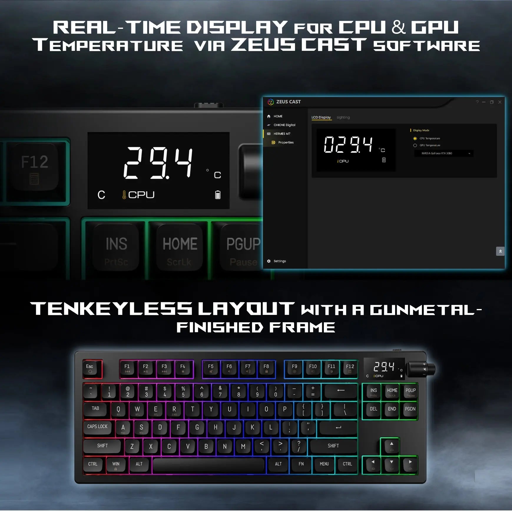 GAMDIAS Hermes M7 Hybrid TKL Mechanical Keyboard - gametricks