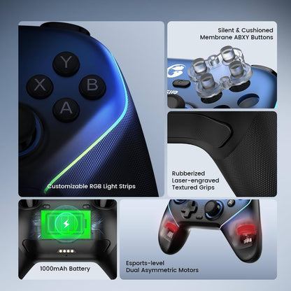 GameSir Super Nova TN4 2.4G Wireless Multiplatform Game Controller for PC, Nintendo Switch 1|2, iOS & Android Devices - Nightfall Blue Gamesir