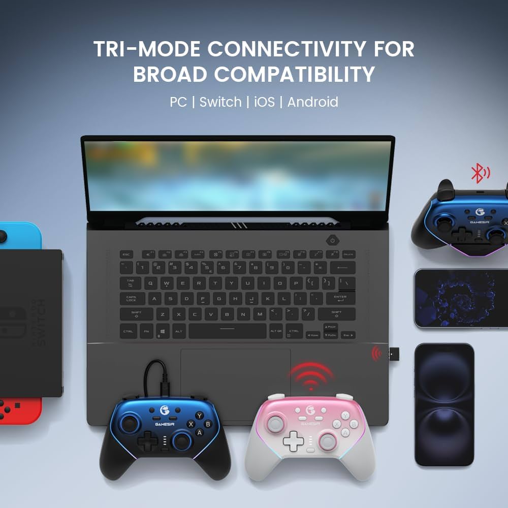 GameSir Super Nova TN4 2.4G Wireless Multiplatform Game Controller for PC, Nintendo Switch 1|2, iOS & Android Devices - Nightfall Blue Gamesir