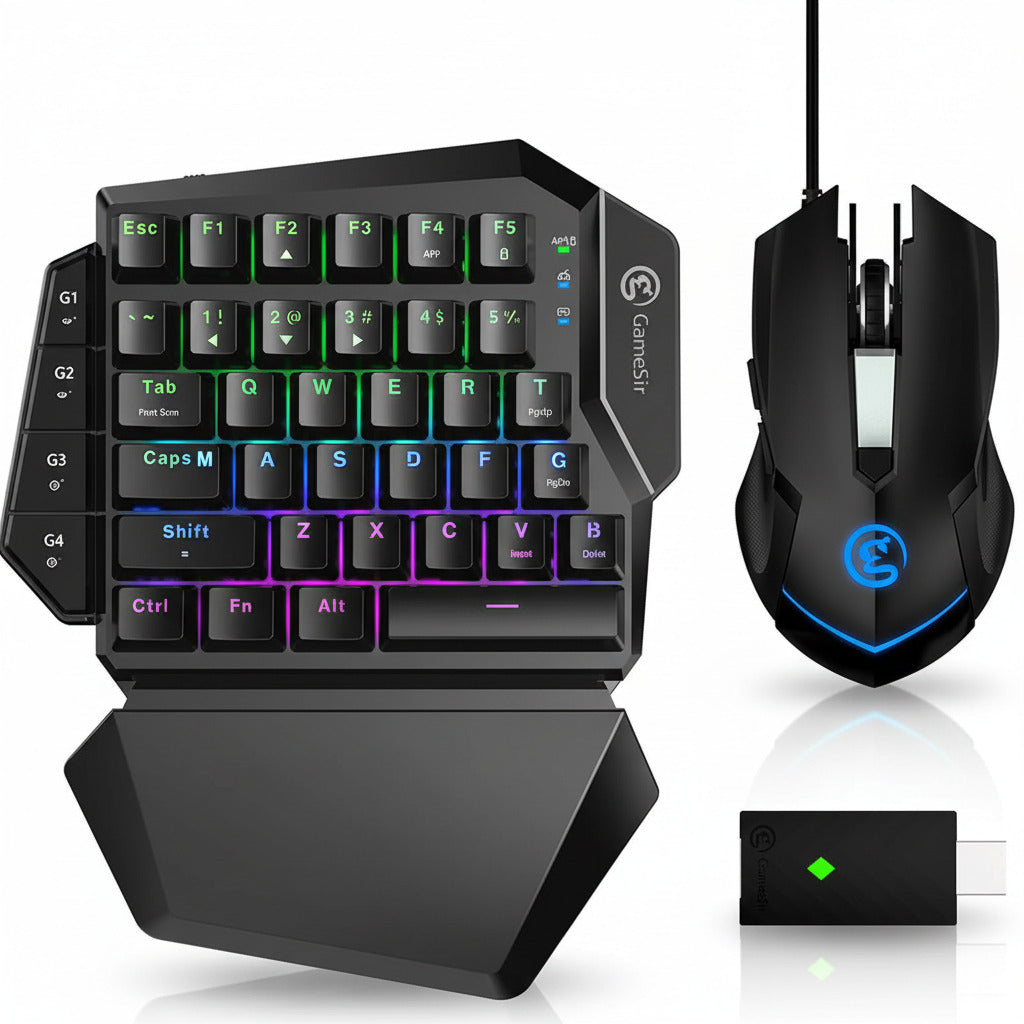 GameSir VX AimSwitch Gaming Keyboard and Mouse Combo Adapter for Xbox One/Xbox series X/S, PS4, PS3, Switch, Windows PC, Ergonomic Gaming Wireless Keyboard - gametricks