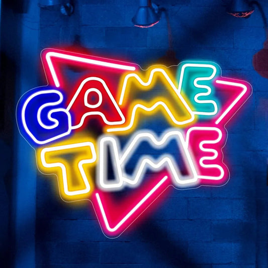 LED Light Neon Sign For Wall Decor 39×32 cm - Game Time