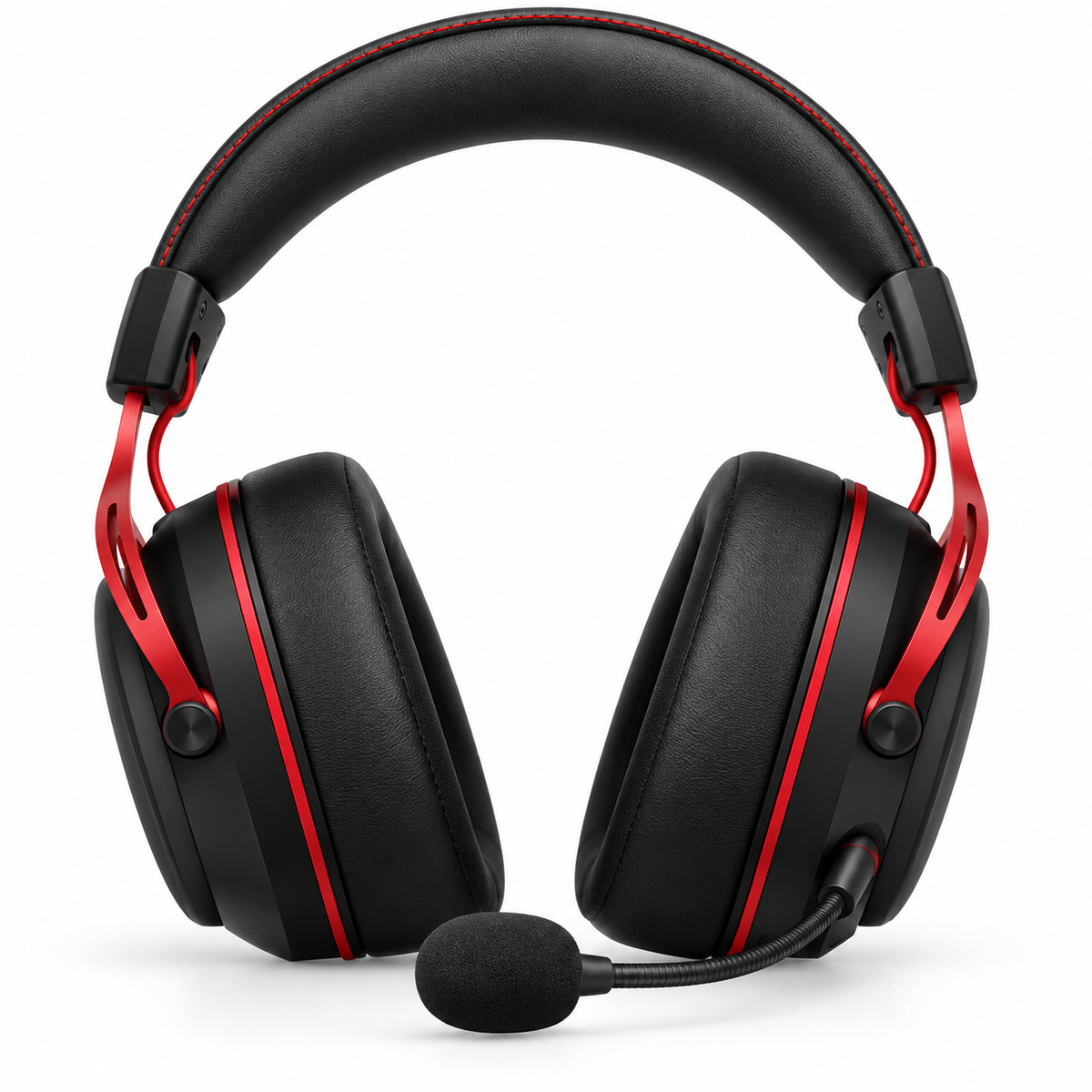 Attack Shark L30 Pro Black Red wireless gaming headset front view
