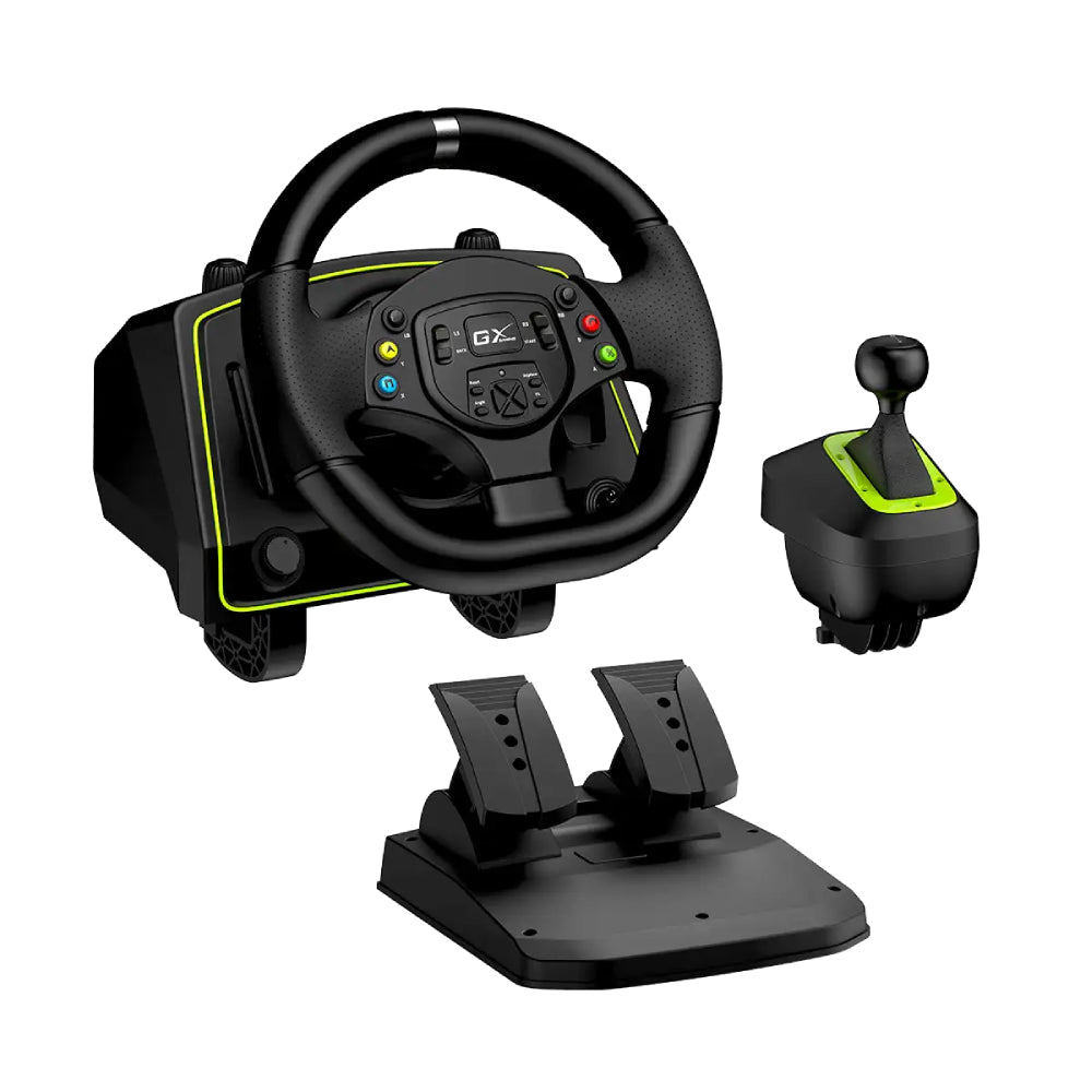 Genuis SpeedMaster X2 1080° Vibration Feedback Racing Wheel with Shifter - gametricks