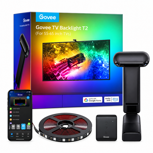 Govee TV Backlight T2 for 55–65 inch TVs — product and retail box
