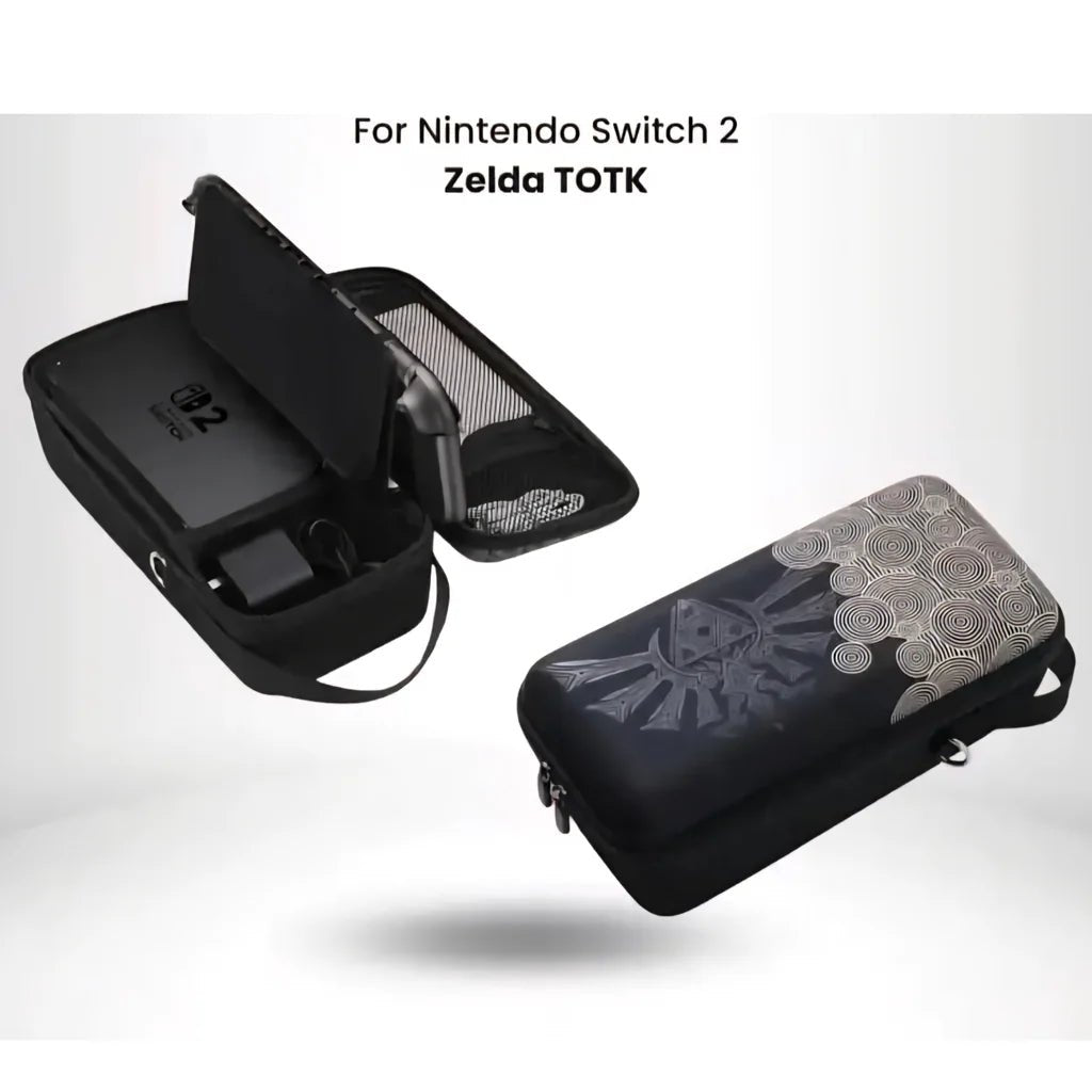 Hard Carrying Case For Nintendo Switch 2 With Storage Pockets for TV Dock, Charger, Games & Controllers - gametricks