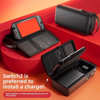 Hard Carrying Case For Nintendo Switch 2 With Storage Pockets for TV Dock, Charger, Games & Controllers - gametricks
