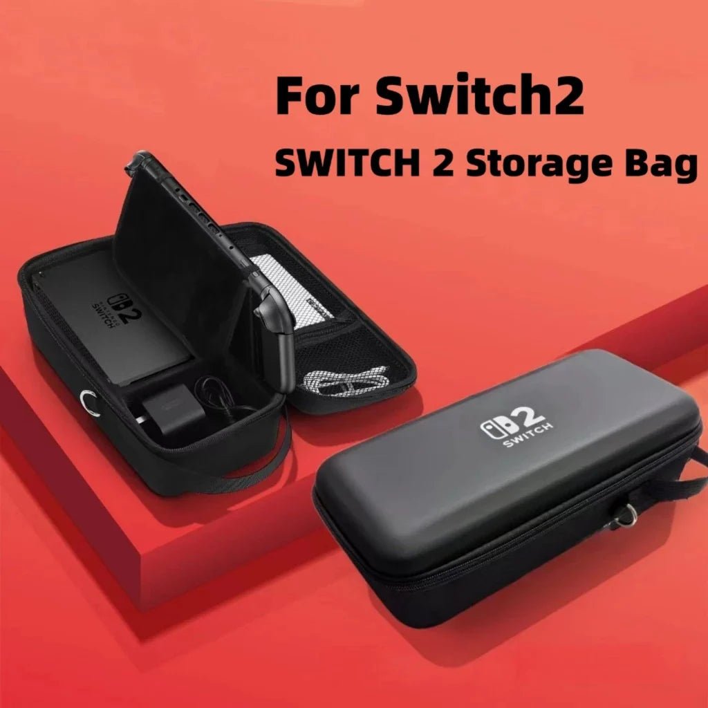 Hard Carrying Case For Nintendo Switch 2 With Storage Pockets for TV Dock, Charger, Games & Controllers - gametricks