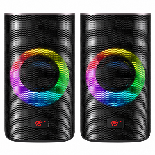 Havit GameNote Sk212SE RGB Light Gaming Stereo Computer Speaker front view