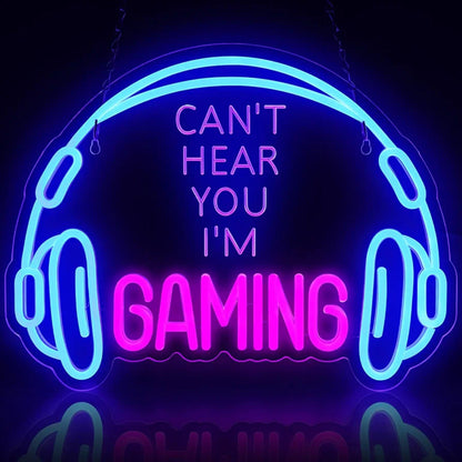LED Light Neon Sign For Wall Decor 30×30 cm - Headphones