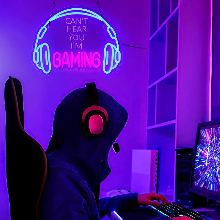 LED Light Neon Sign For Wall Decor 30×30 cm - Headphones