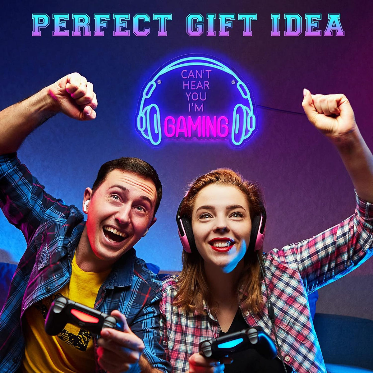 LED Light Neon Sign For Wall Decor 30×30 cm - Headphones