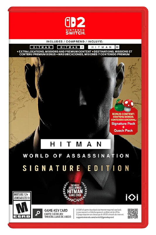 Hitman: World of Assassination Signature Edition - Nintendo Switch 2 – Nintendo Switch 2 physical game cover, front view