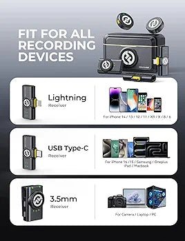 Hollyland Lark M2 Combo Wireless Microphone for iPhone/Camera/Android/PC - gametricks